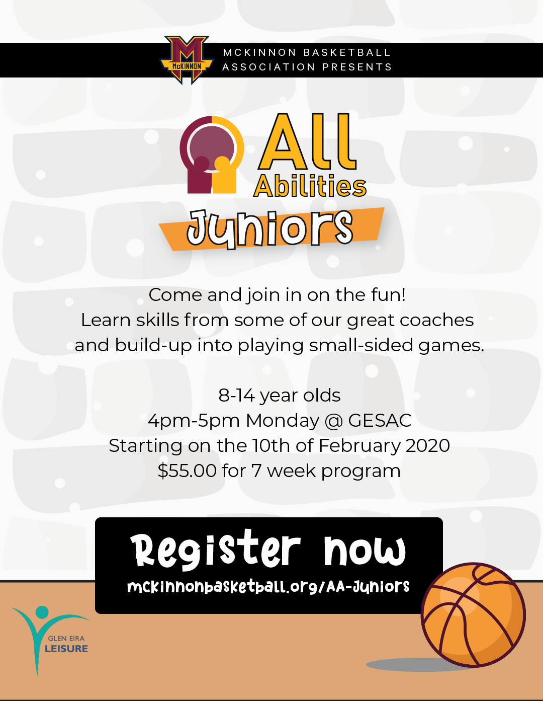All abilities junior basketball